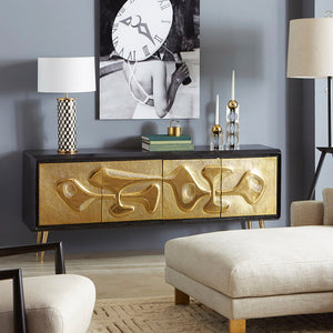 Hammered Brass 4-Door Sideboard | Jonathan Adler Reform | Oroa.com