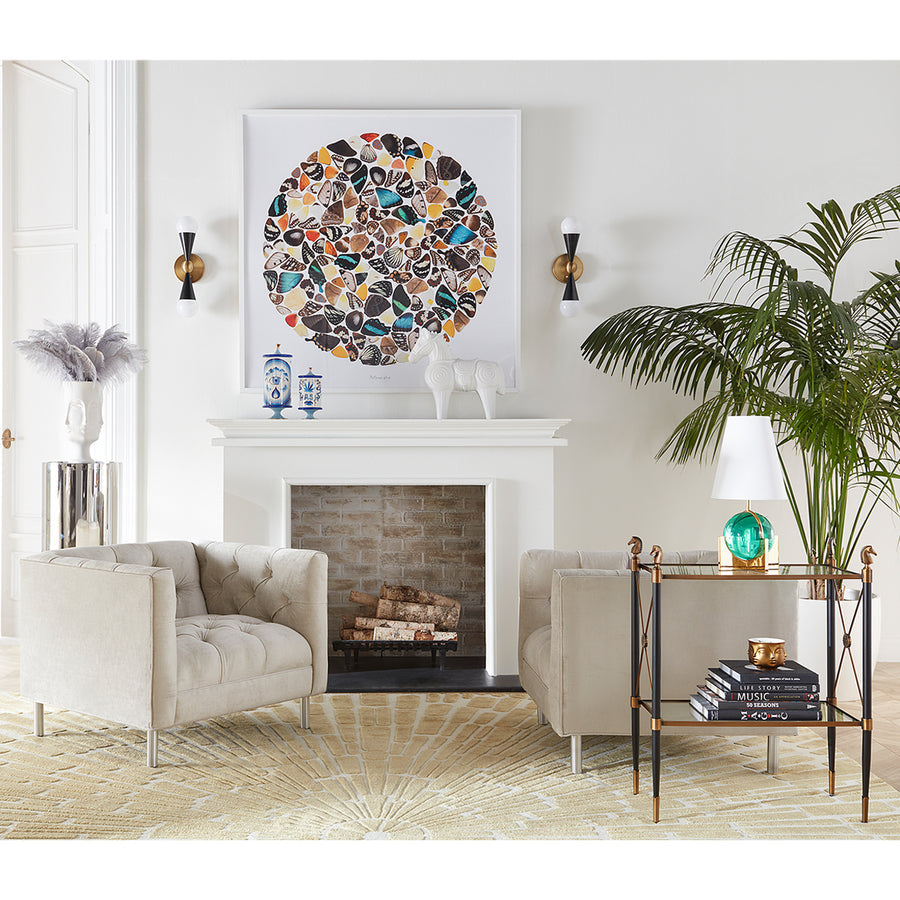 Two-Tier Glass Side Table | Jonathan Adler Rider | Oroa.com