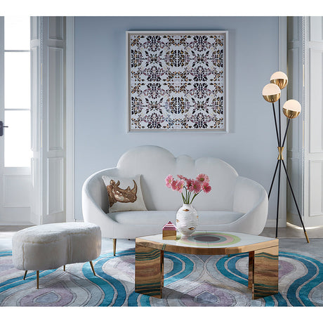 Gilded Porcelain Round Vase | Jonathan Adler Gala | Oroa.com