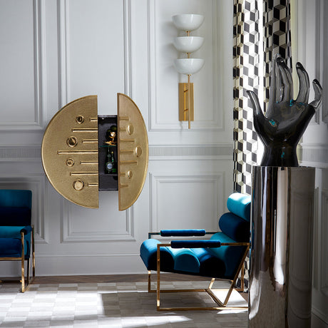 Polished Stainless Steel Pedestal | Jonathan Adler Alphaville | Oroa.com