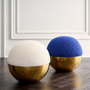 Honed Brass Round Tuffet | Jonathan Adler Alphaville | Oroa.com