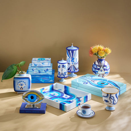Gilded Porcelain Pedestal Bowl | Jonathan Adler Druggist | Oroa.com