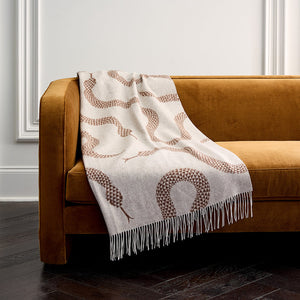 Serpent Print Wool Throw | Jonathan Adler Eden | Oroa.com