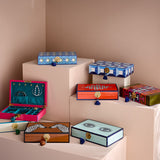 Blue Lacquer Jewelry Box | Jonathan Adler Basketweave | Oroa.com