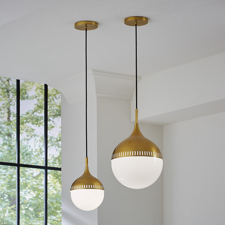 White Glass Orb Pendant Light | Jonathan Adler Rio | Oroa.com
