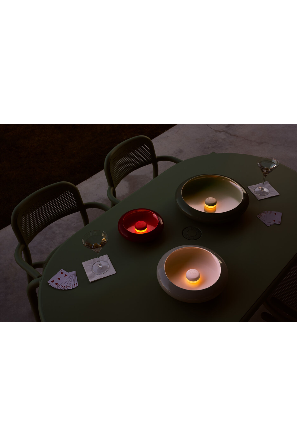 Metal Bowl Outdoor Lamp Set (3) | Fatboy Oloha | OROA.com