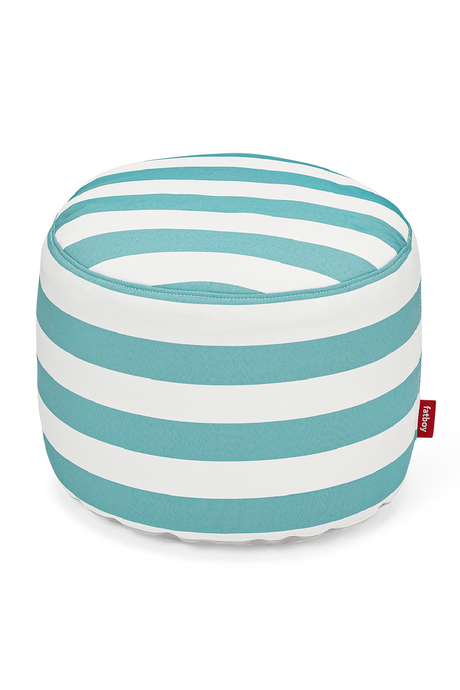 Blue Stripes Outdoor Ottoman | Fatboy Point | OROA.com