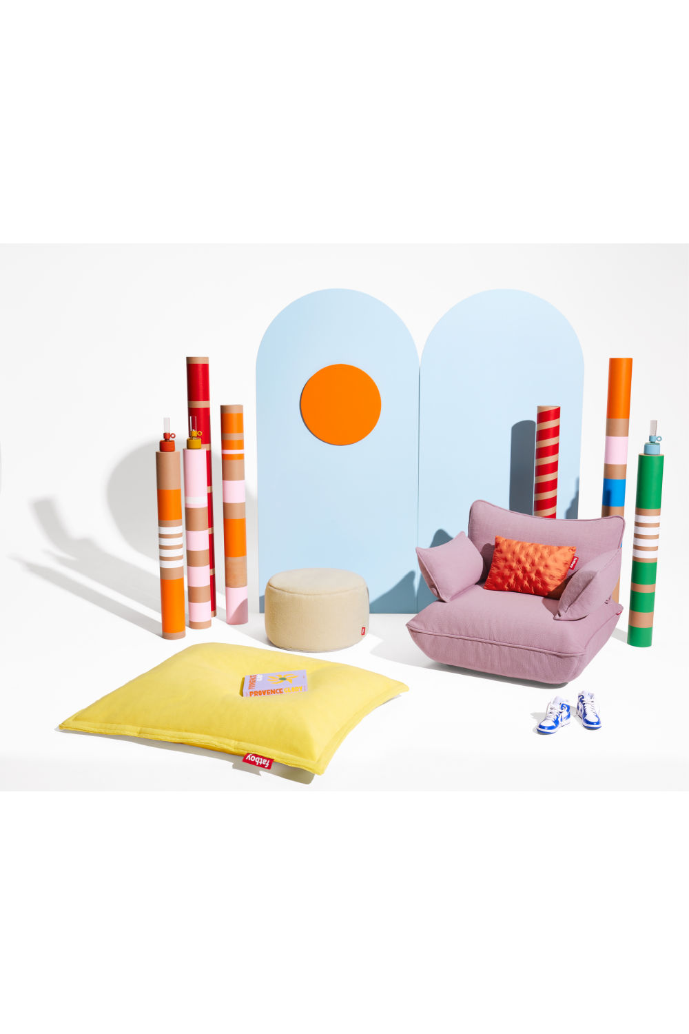 Sherpa Upholstered Pouf L | Fatboy Point | OROA.com