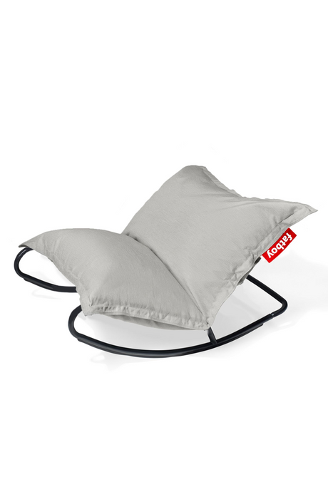 Modern Outdoor Bean Bag With Rocking Chair | Fatboy Original Slim + Rock 'n Roll | OROA.com