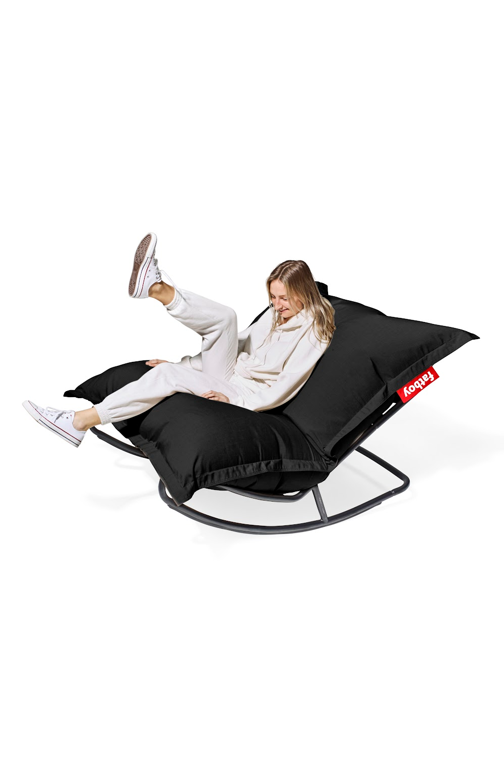 Modern Bean Bag With Rocking Chair | Fatboy Original Slim + Rock 'n Roll | OROA.com