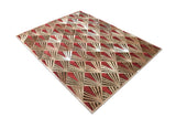FLAME – Bold Lasered Luxury Rug in Premium Leather