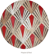 FLAME – Bold Lasered Luxury Rug in Premium Leather