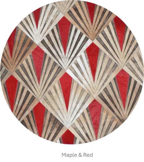 FLAME – Bold Lasered Luxury Rug in Premium Leather