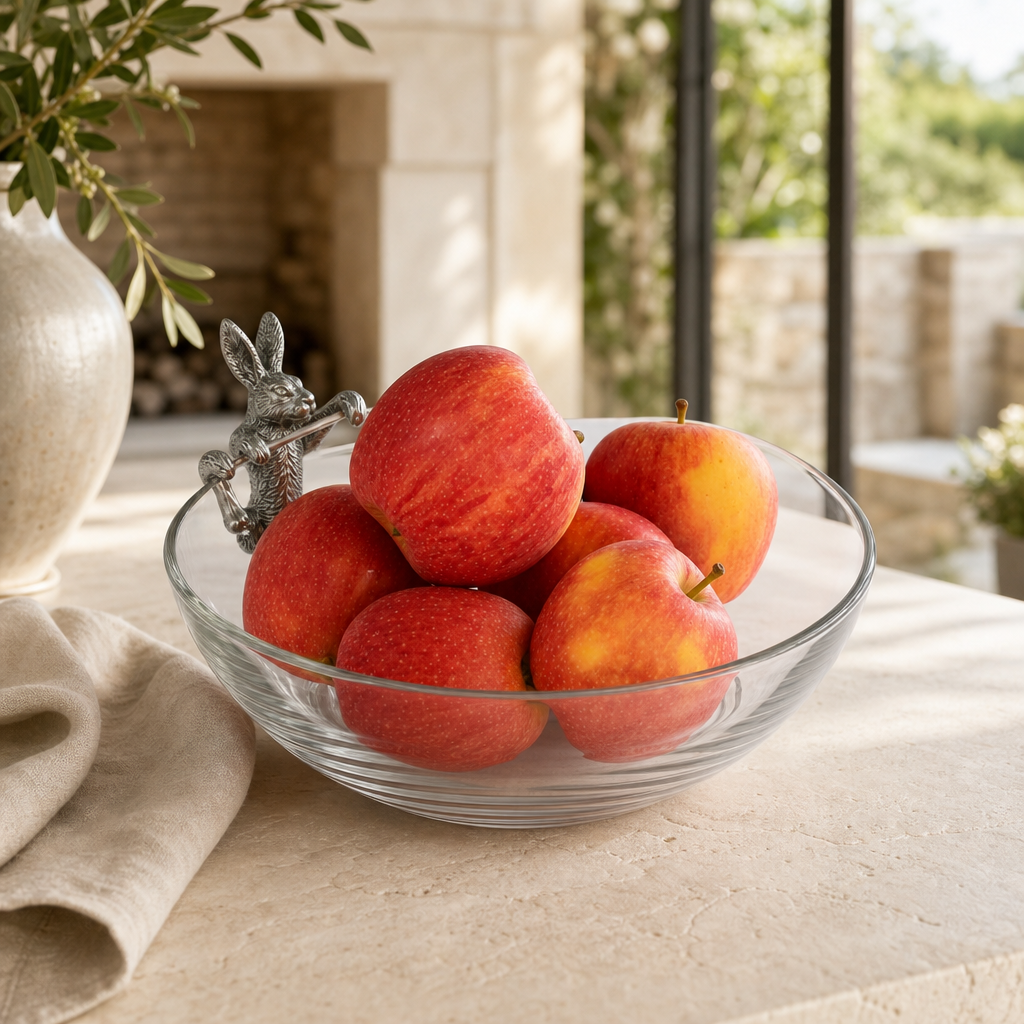 Climbing Bunny Glass Serving Bowl- OROA