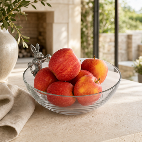 Climbing Bunny Glass Serving Bowl- OROA