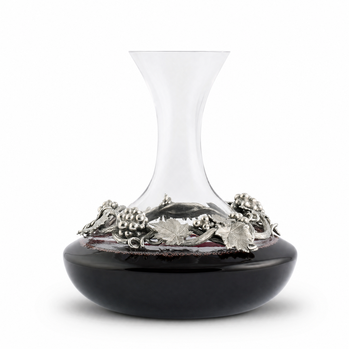 Premium Pewter & Glass Grape Wine Decanter - OROA