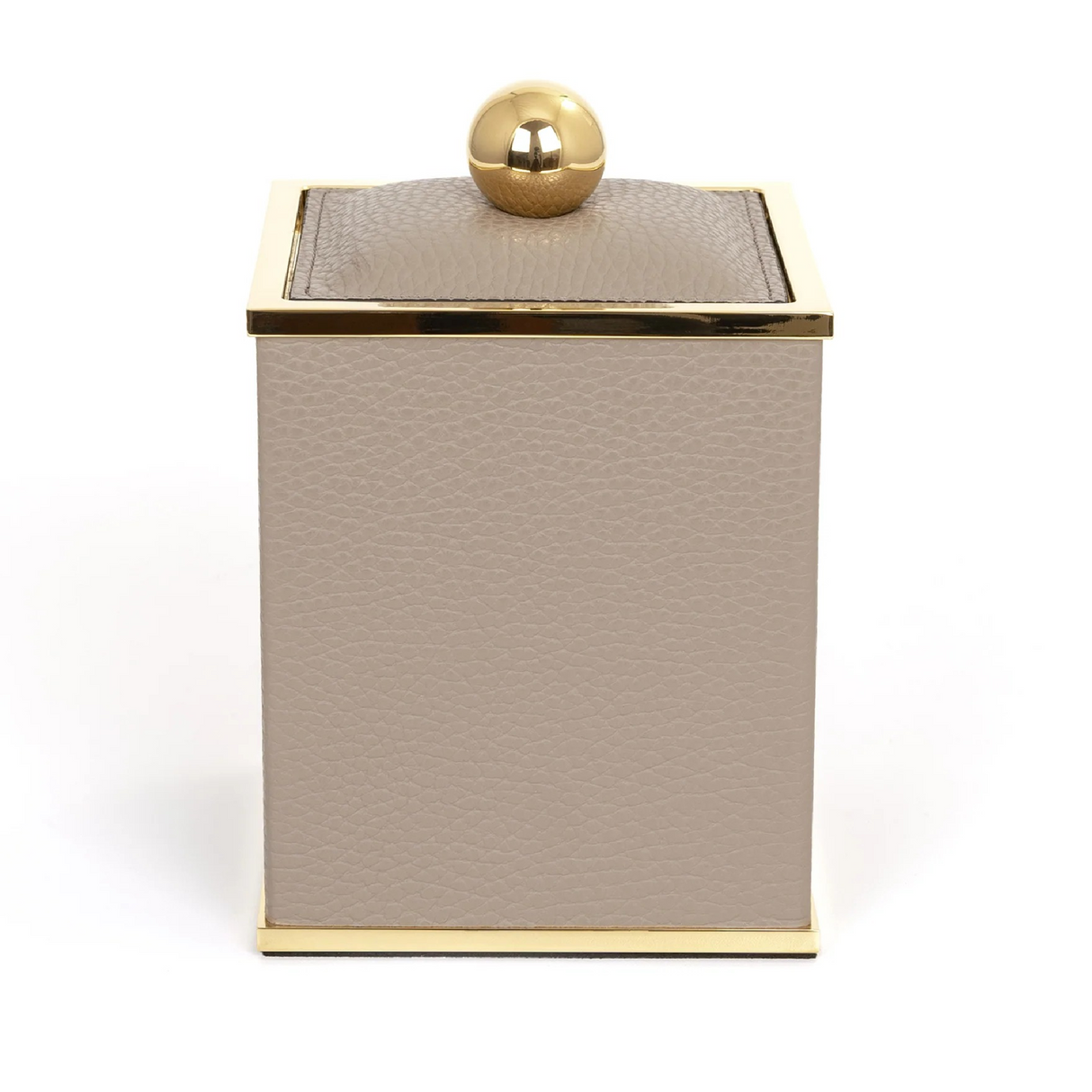 Square Leather Cotton Pad Holder | Pinetti Olimpia | OROA.com