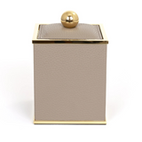Square Leather Cotton Pad Holder | Pinetti Olimpia | OROA.com