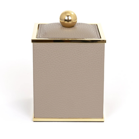 Square Leather Cotton Pad Holder | Pinetti Olimpia | OROA.com