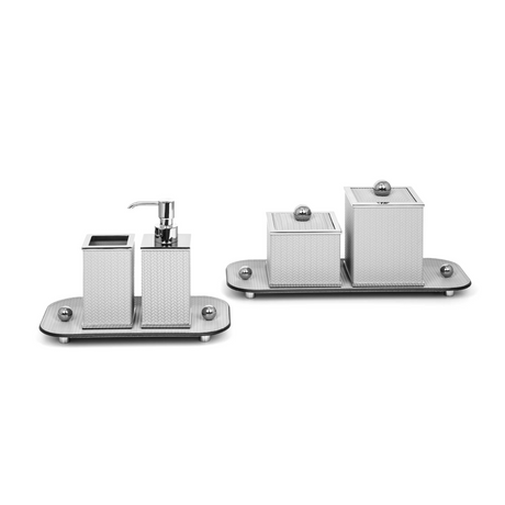 Square Leather Cotton Pad Holder | Pinetti Olimpia | OROA.com