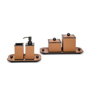 Square Leather Cotton Pad Holder | Pinetti Olimpia | OROA.com