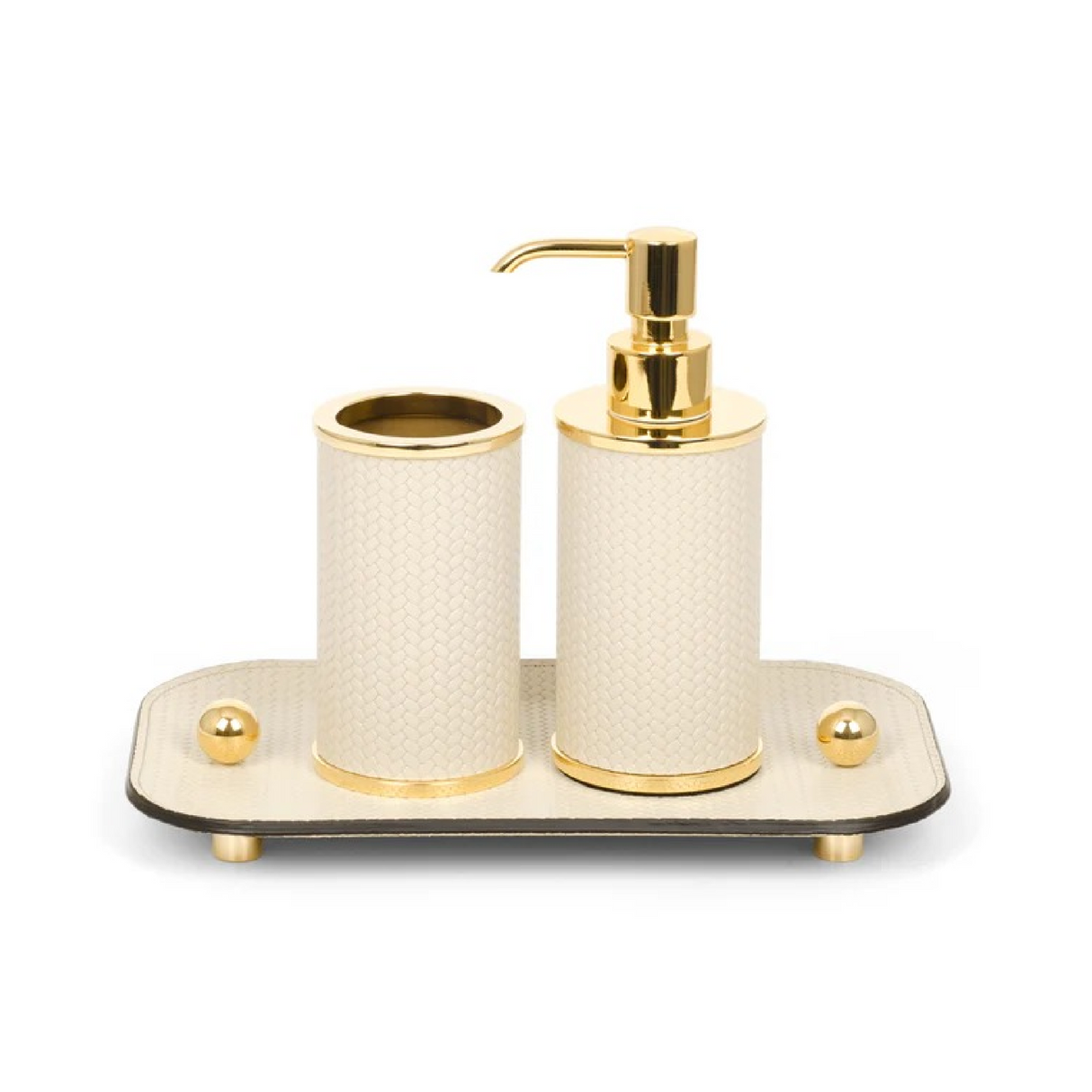 Round Leather Toothbrush Holder | Pinetti Olimpia | OROA.com