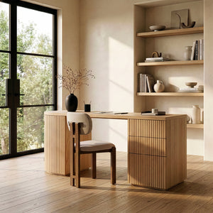   Wooden 3-Drawer Desk | Oroa.com