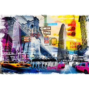 Bright New York Colorful City photographic art print by Cobra Art