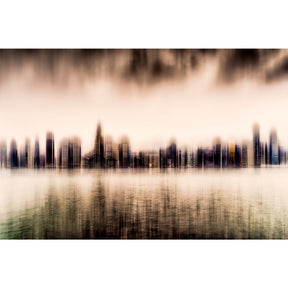 Hongkong Skyline From Kowloon Urban Silhouette photographic art print by Cobra Art