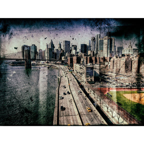 On The Move New York Weathered Look City photographic art print by Cobra Art