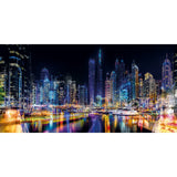 Illuminated Skyscrapers Photographic Art | Cobra Art Dubai nights