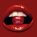 Cherry Bites Photographic Art | Cobra Art Cherry Lips Red