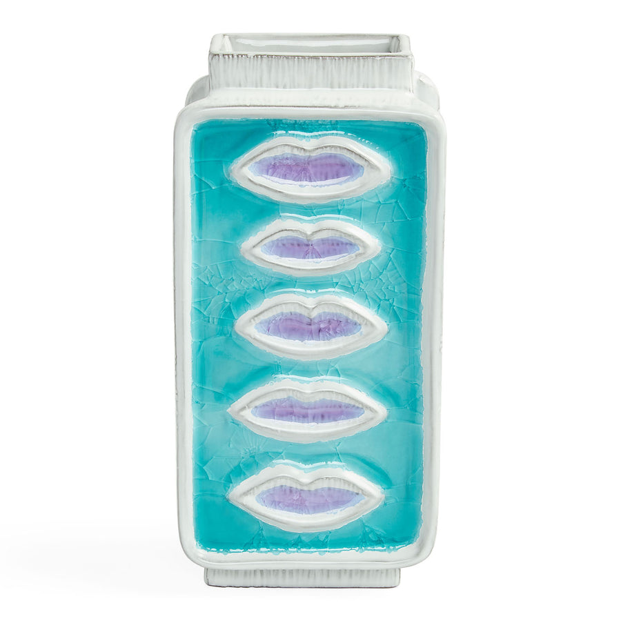 Crackled Glass Lips Vase | Jonathan Adler Menagerie | Oroa.com