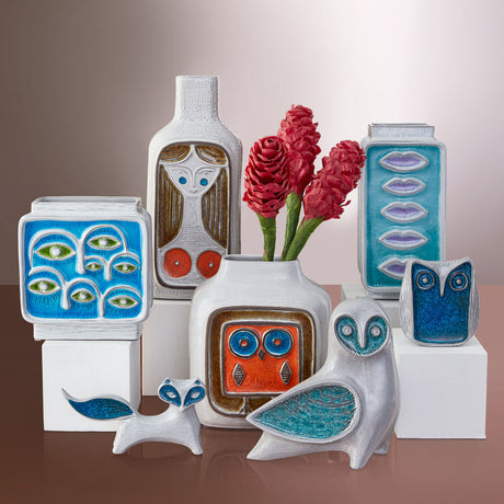 Blue Melted Glass Vase | Jonathan Adler Menagerie Eyes | Oroa.com