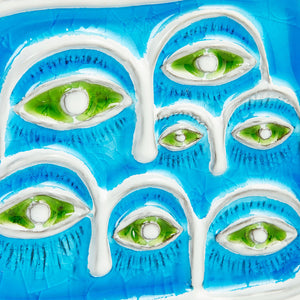 Blue Melted Glass Vase | Jonathan Adler Menagerie Eyes | Oroa.com