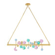 Multicolored Orbs Six-Light Linear Chandelier | Jonathan Adler Globo | Oroa.com