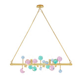 Multicolored Orbs Six-Light Linear Chandelier | Jonathan Adler Globo | Oroa.com