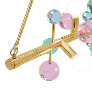 Multicolored Orbs Six-Light Linear Chandelier | Jonathan Adler Globo | Oroa.com