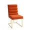 Polished Brass Framed Dining Chair | Jonathan Adler Channeled Goldfinger | Oroa.com