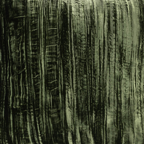 Green Silk Velvet Throw Pillow, Beige Fringes 20" X 20"