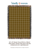 Greer — Acorn Colorway - Reversible Woven Blanket with Fringe