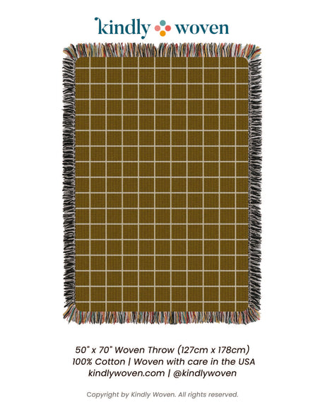 Greer — Acorn Colorway - Reversible Woven Blanket with Fringe