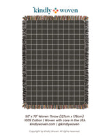 Greer — Nocturne Colorway - Reversible Woven Blanket with Fringe