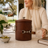 Equestrian Horse Bit Vegan Leather Ice Bucket - OROA
