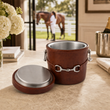 Equestrian Horse Bit Vegan Leather Ice Bucket - OROA