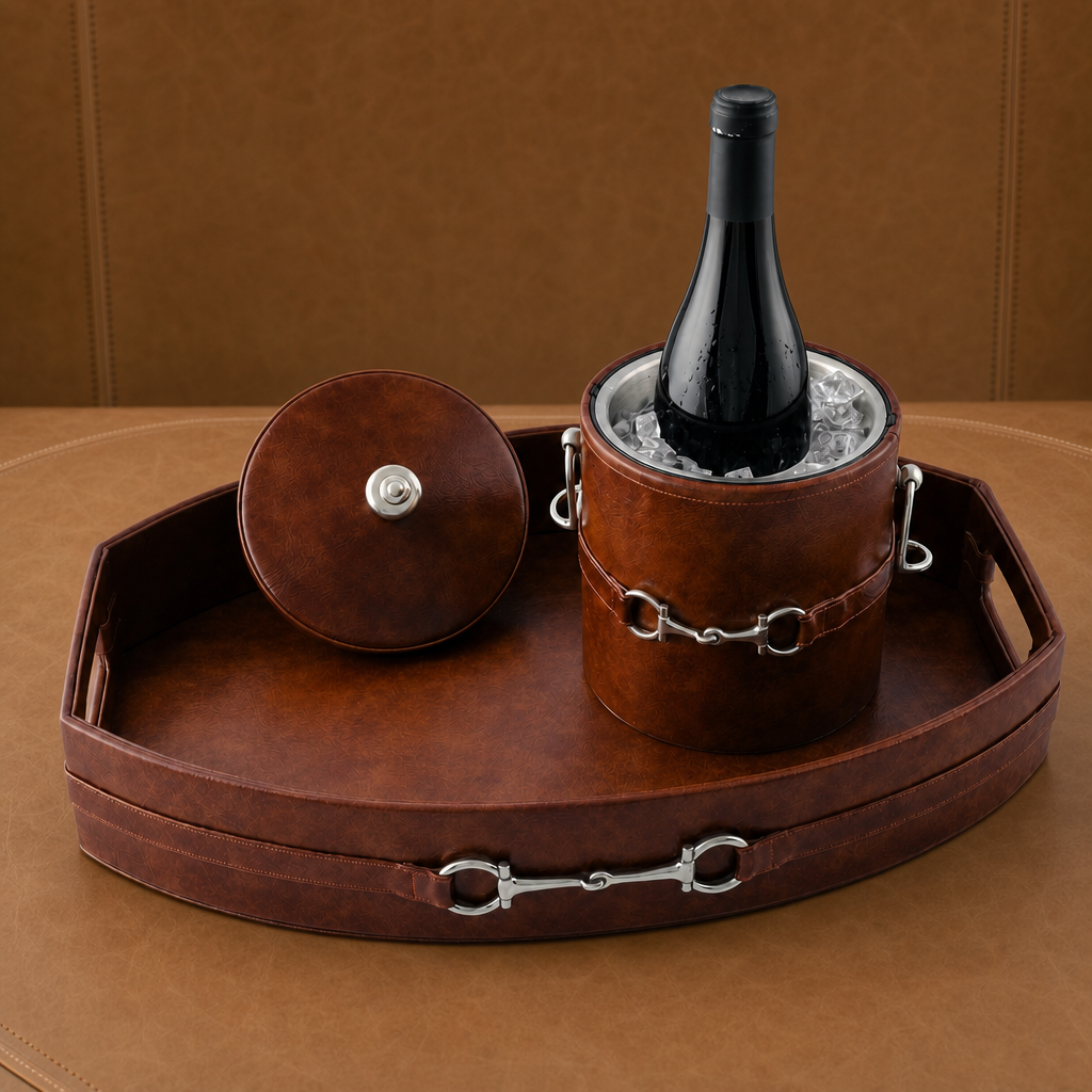 Equestrian Horse Bit Vegan Leather Tray - OROA