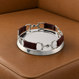 Equestrian Horse Bit Leather Wine Coaster