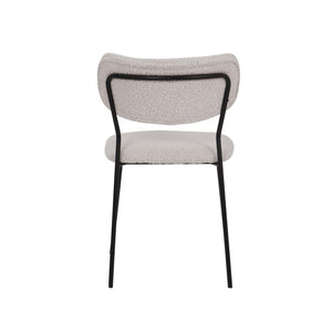   Modern furniture - White Fabric Dining Chairs (2) - www.oroa.com | Oroa.com