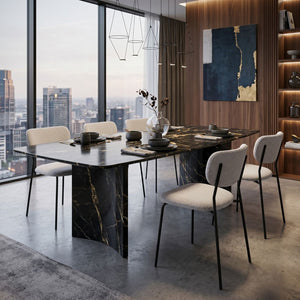   Modern furniture - White Fabric Dining Chairs (2) - www.oroa.com | Oroa.com