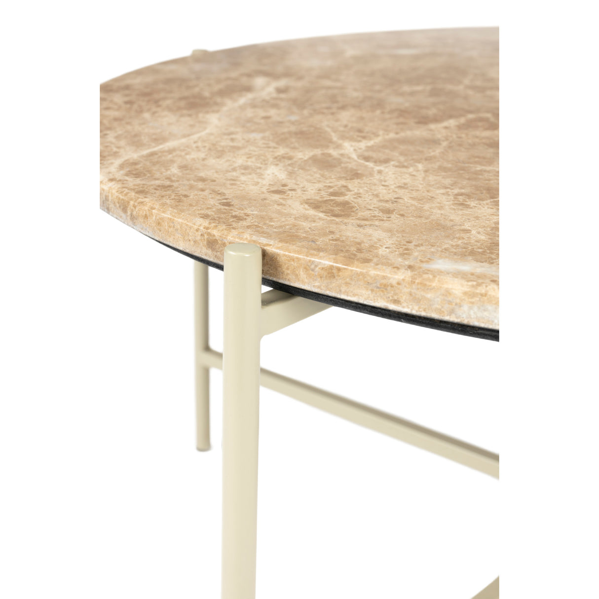   Round Beige Marble Side Table | Oroa.com